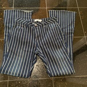 Striped Blue and White Jeans - Crazy Train - Size 27, size 5 - NWOT